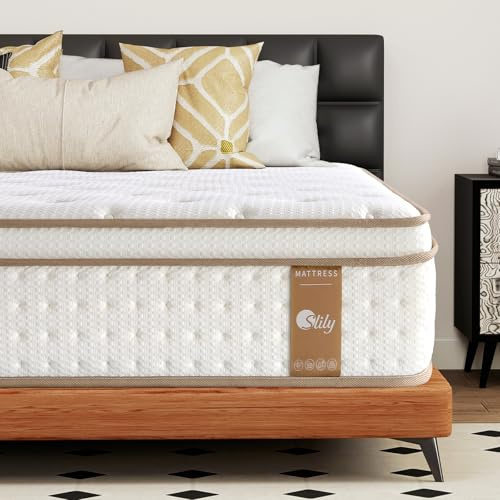 slily Matelas 140x190, 28cm Épaisseur Matelas Hybride de Luxe à Mémoire de Forme et Ressorts Ensachés Indépendants, H3 H4 Dureté Moyenne, 7 Zone Respirant for Sommeil Profond, Certipur-US & Oeko-Tex
