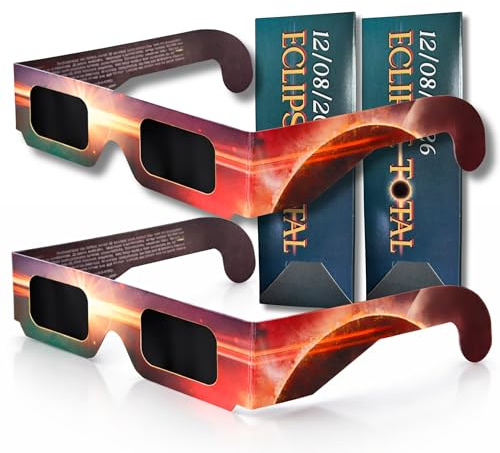 ELECTROHOGAR 2 Occhiali Eclissi Solare Certificati ISO 12312-2 e Certificato CE | Filtro Protettivo per Visione Sicura | Occhiali Eclipse Agosto 2026