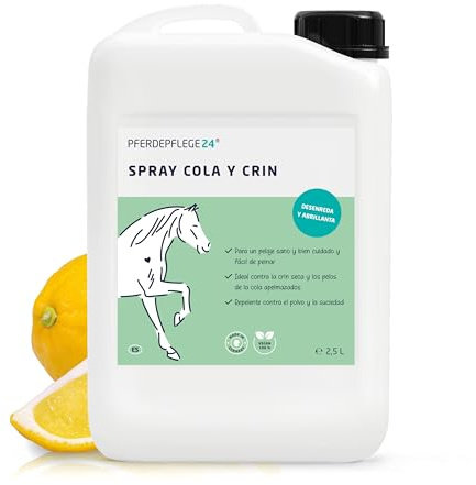 PFERDEPFLEGE24 Spray Abrillantador y Desenredante para Cola y Crin de Caballos - 500ml y 1L y 2,5l - Brillo Intenso, Facilidad para Peinar y para un Pelaje Saludable - Desenredante para Caballos