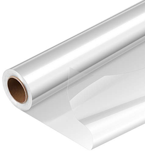 Sconosciuto Nuolux, einfarbig, transparent, Zellophanfolie, Floristenfolie, Rollen, Körbe, Kunst- und Bastelbedarf, 30 m x 54 cm