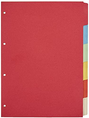 Kangaro Lot de 6 intercalaires cartons blancs A4 180 g/m² Manilla en carton recyclé