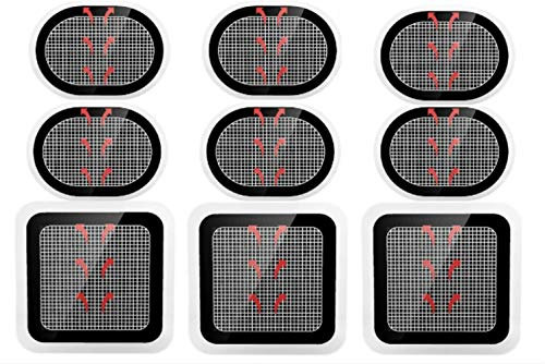 HOCOSO SOYOKO Ersatz-Gel-Pads, 9 Stück Elektroden-Pads, aktualisierte Elektroden-Körper-Pads, Gel-Klebstoff, kompatibel mit Bauchmuskelgürtel