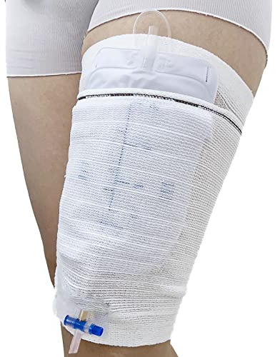 CHOYTONG Funda para soporte de bolsa de pierna para catéter - Portador de bolsa de orina Cuidador Cómodo protector de mangas para bolsa de pierna Foley(L)
