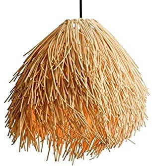 B·LED BARCELONA LED BarcelonaLED Hängeleuchte, Weide, Natur, rustikal, Lampenschirm, nordisch, Rattan, Bambus, Holz, E27, für Esszimmer, Wohnzimmer, Küche