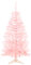 Árbol de Navidad Artificial Rosa Abeto de Hoja Espumillón con Base Plástico Duradero Decoración Navideña - 120cm, 250 Puntas/Ramas