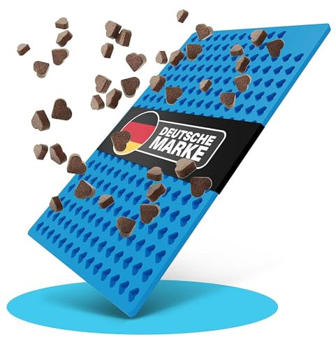 YAVA® Mini Herz (1,5cm) Backmatte Hundekekse, Premium Silikon Backform für Hundeleckerli, Silikonform, Backform Herz, Backmatten für Hundeleckerlies, Herzbackform, BPA-frei (Türkis)