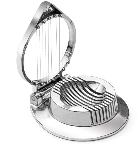 Forgast Eierschneider | Aus Aluminium | Profi Eierteiler Schneiddrähte aus Edelstahl | Stable Eischneidewerkzeug | Schnell und handlich zum Schneiden von Eiern | Spülmaschinenfest