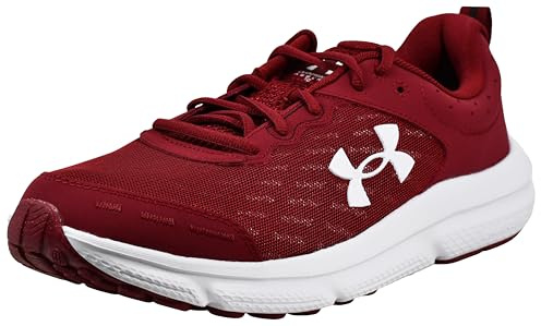 Under Armour Men's Charged Assert 10 Shoes, Cardinal/Cardinal/White, 10