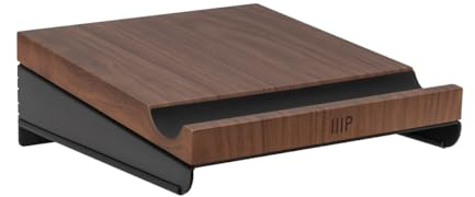 Monoprice On-Wall Bike Storage Mount and Display Rack with Open Walnut Top Shelf, Compact Sturdy Design Bike Storage, Bicycle Hanger