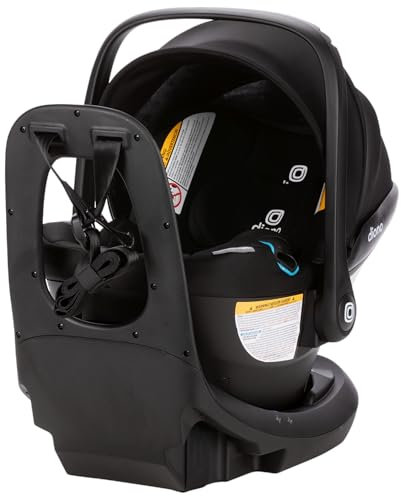 Diono LiteClik30 XT SafePlus Infant Car Seat and Base, Rear-Facing for Infants 4-30lbs, SafePlus Engineering, with Infant Insert, UPF 50+ Sunshade (Black Storm)