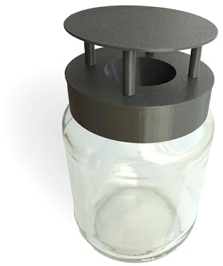 Lot de 2 pièges à guêpes pour pot de concombre - Verre à miel - En plastique PETG 100 % recyclé - Piège à insectes, attrape-mouches, guêpes - Piège à moustiques