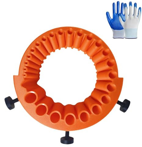 2025 Nueva Herramienta para Afiladora Taladro, Material Plástico, Restaurar Puntas Biseladas, con Guantes, para Puntas 2-13 mm, para Rectificar Amoladora 125 mm (Naranja)