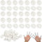 Huybaa 100PCS gants en Latex, Doigtiers, Protège Doigt Jetables pour Doigt Blessé, Doigt Fissuré, Nail Art, DIY, Artisanat (Blanc)