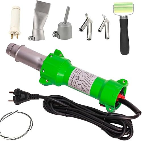 Seababyhouse 1600W pistola de plástico soldadura, pistola de soldadura térmica soldadora de plástico de hierro caliente barra de soldadura de aire caliente caliente soldador de aire, con boquillas de