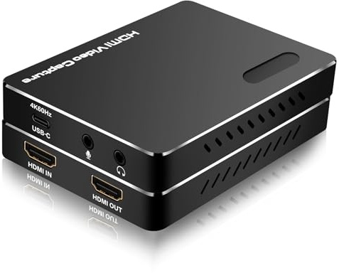 ACHAVE Hdmi Capture Card USB 3.1, 4K60 HDMI2.0 Video Capture Card with VRR HDR, 2K144FPS 1080P240FPS, MJPEG/YUY2/NV12/I420/XRGB/P010,Ultra-Low Latency HDMI to USB-C,Capture Card for Streaming