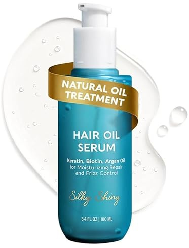 Spray capilar de queratina natural, rico en aceite de argán, esencia antiencrespamiento unisex para cabello rizado. Repara las puntas abiertas. Fórmula sin enjuague, apta para todo tipo de cabello