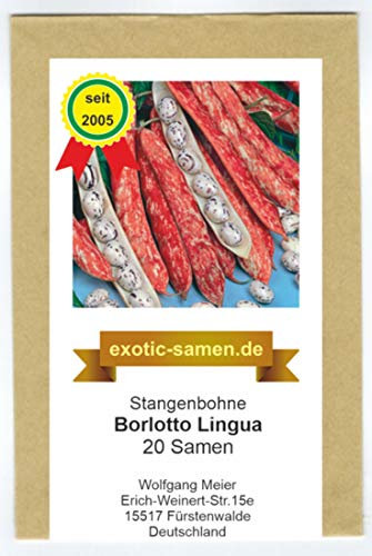 Stangenbohne - Borlotto Lingua Di Fuoc - 20 Samen