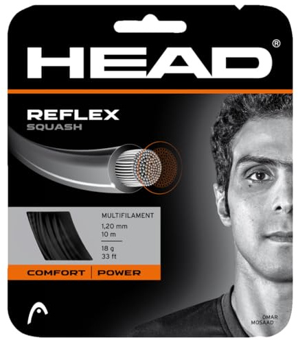 Head Reflex Squash, Black, 1.30 mm / 16 g
