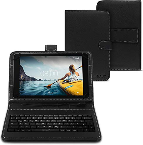 NAUC Tablet Hülle kompatibel für Medion Lifetab E Serie 10 10.1 Zoll Tasche Tastatur Schutzhülle, Tablet:Medion Lifetab E10802