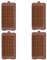 Stampi per Cioccolato in Silicone,4 pezzi Stampi da Forno Stampo, 3D Antiaderenti Riutilizzabili Stampi da Forno Fai da te Stampi per Caramelle e Barrette Energetiche