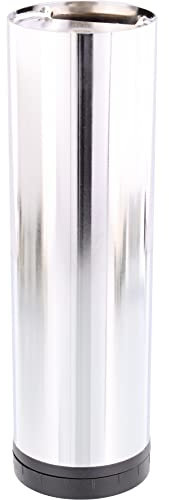 WAGNER Möbelbein/Tischbein/Möbelfuß/Systemrohr TENO - Ø 60 x 200 mm, individuell mit TENO System und QuickClick kombinierbar, Stahl verchromt, Tragkraft 50 kg - 12351801