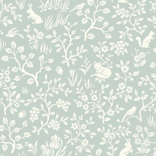 Magnolia Home Fox and Hare Green Peel and Stick Wallpaper