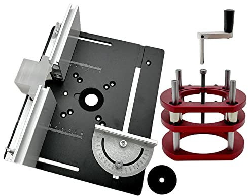 ä router doppbas routerlyft med aluminium router äbearbetning graveringsverktyg bord inläggsplatta för 65 mm diameter motorer graveringsverktyg svart