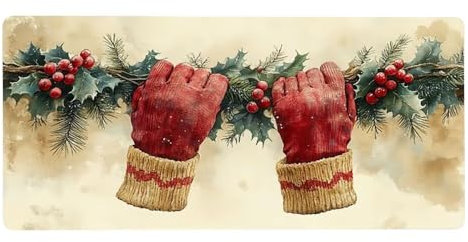 Gaming Mousepad Handschuhe Mauspad XXL 1600X800X3MM Großes Mouse Pad Blätter Schreibtischunterlage mit rutschfeste Gummibasis, Maus Pad Wasserdicht Anti-Rutsch Schreibtisch Zubehör Für Home Office