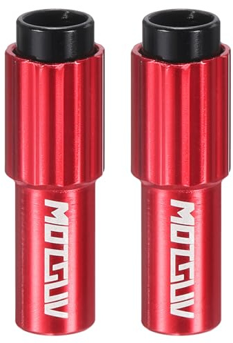 sourcing map 2pcs Bike Inline Cable Adjuster Aluminum Alloy Brake Cable Gear Shift Connector Indexed Inline Cable Tension Adjuster Housing Screws for Mountain and Road Bikes, Red