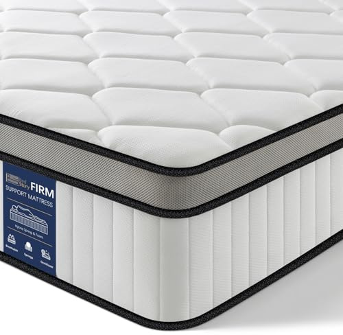 BedStory 2FT6 Small Single Mattress 10.2 Inch, Medium Firm Hybrid Pocket Sprung Mattress with Breathable Foam, Motion Isolation & Pressure Relief, Mattress in a Box, 75×190×26cm