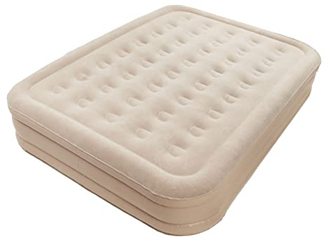 Jiawu Matelas de Couchage Double, Lit Gonflable Ultra épais de 40 Cm, Tapis de Couchage Portable et Imperméable, Matelas Pneumatique avec Pompe Integrée, Confort Léger pour Le Camping