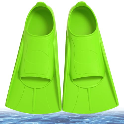 Simfenor för barn, silikon snorkelfenor korta, korta fenor barnfenor korta träningsfenor dykfenor simfötter för barn vuxna