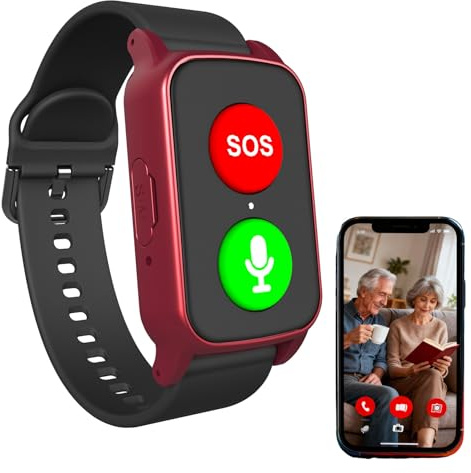 Reloj Emergencia Ancianos Personas Mayores con Detección De Caídascon Botón De Llamada De Emergencia Botón, Detector Caída, Monitoreo De La Salud Red