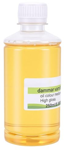 HEEPDD Vernis Haute Brillance 250ML, Vernis Protecteur Transparent pour Peinture à l'huile, Finition Brillante Uniforme pour œuvres d'art et Peintures Alkyde