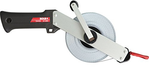 SOLA TRACKER R - Maßband 20m / 13mm - Stahlband, weiss lackiert mit mm Skala - Genauigkeitsklasse II - Bandmaß mit Multifunktions-Endhaken - Metermaß Länge - 20m, 30m, 50m