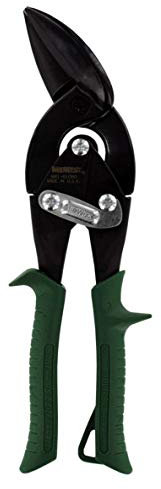 Midwest Blackout Series Aviation Snip - Right Cut Offset Tin Cutting Shears with Forged Blade & KUSH'N-Power Comfort Grips - MWT-6510RO