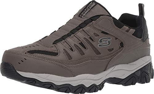 Skechers Men's Afterburn M. Fit Wonted Sneaker, Brown, 6.5 4E US