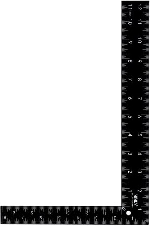 VINCA Carpenter Framing L Shape Square, SCLS-1208BK 8 inch x 12 inch, Steel Black Finished