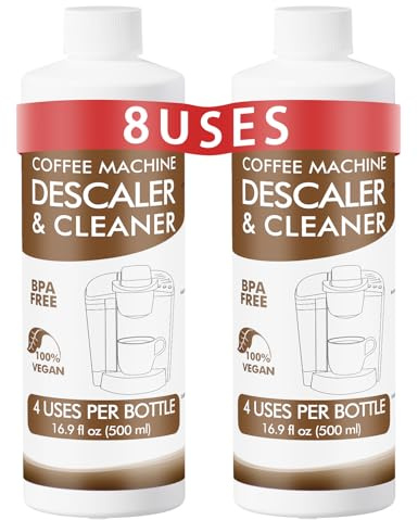 New England Stories 8 Uses Descaling Solution Compatible with Keurig - 33.8oz Coffee Machine Descaler, Espresso Coffee Maker Cleaner, Coffee Pot Limescale Remover