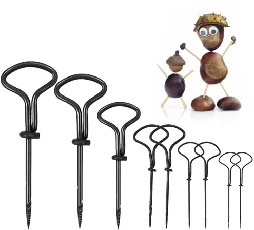 KAKOO 9STK Handbohrer Basteln Kastanienbohrer Kinder Kastanien Bastelset Kinder Handbohrmaschine 1.5-6MM Bastelzubehör Kinder Kleiner Bohrer zum Basteln für Kastanienmännchen Bastelset