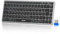 TECKNET Kabellose Tastatur - Freies Wechseln Zwischen 4 Geräten (2,4G+BT), Wiederaufladbare Bluetooth-Tastatur, Deutsches Layout QWERTZ Ultradünn für PC, Laptop, Tablet, Smart-TV und Handy