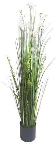 MichaelNoll konstgräs, konstgräs, dekorativt gräs, konstgjord växt, inomhusväxt, grön växt, konstgjord växt, dekoration, i svart kruka, mycket realistisk, grön (123 cm – artiklar. MN-KP-2221)