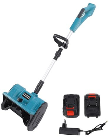 Pala Quitanieves Inalámbrica, Soplador de Nieve Eléctrico de 12,5 Pulgadas de Ancho con Batería de 21 V, Lanzamiento de 26 Pies, Barredora de Nieve Portátil Ajustable con