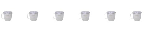 Uppsättning av 6 mikrovågsugnskoppar 620 ml vita med lock och handtag – BPA-fria, värmebeständiga, diskmaskins- och mikrovågsugnssäkra – mångsidiga soppkoppar, kaffekoppar och snackkoppar för kontor