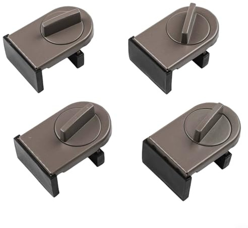 Confezione da 4 fermi scorrevoli per finestre, vestibilità regolabile, design mirato alla sicurezza dei bambini