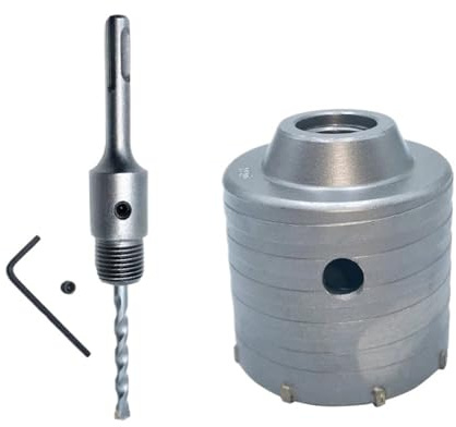 1 juego de sierra de corona for hormigón SDS PLUS de 68 mm, broca hueca eléctrica, vástago de 110 mm, for cemento, piedra, pared, aire acondicionado, aleación