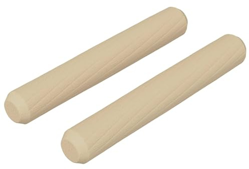 vidaXL Träpluggar 2 pcs Brun Ø8 x 50 mm Massivt trä, Vardagsrum, träpluggar, massiva träkomponenter, DIY-pluggar, hantverk, fogmonteringsverktyg