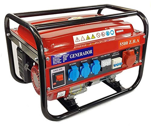 Generador eléctrico de gasolina Trifásico y Monofásico, 3000W max. 2500W nominal