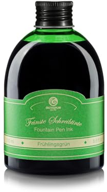 Füllhaltertinte in praktischer Nachfüllflasche,Schreibtinte für Füllhalter,Füllertinte,Kalligraphie Tinte in Frühlingsgrün 250ml