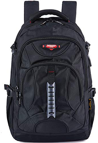 POWER KING Hiking Backpack 30L, Lightweight Casual Backpack for Men Women, Outdoor Travel Daypack for Camping Mountaineering Walking Cycling Climbing Sport, BlackIV